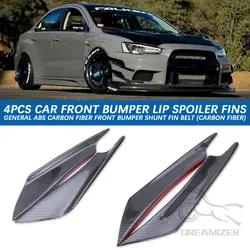 Kit splitter frontal de fibra de carbono universal para coche