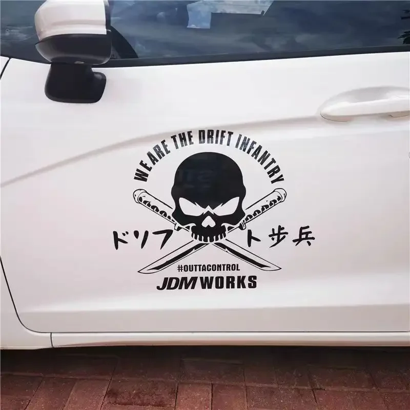 Pegatina calavera Grim Reaper JDM reflectante para tuning coche - imagen 5