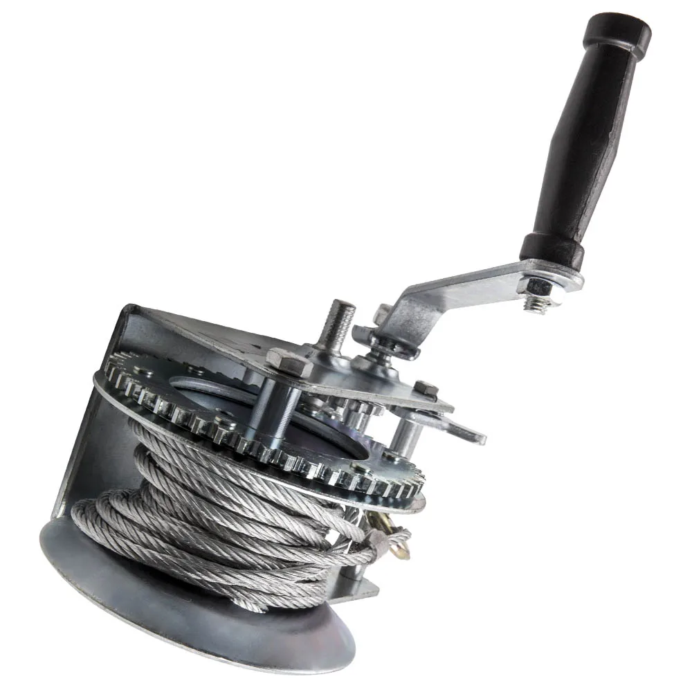 Cabrestante manual 3500LB con cable de 10m para remolque - imagen 3