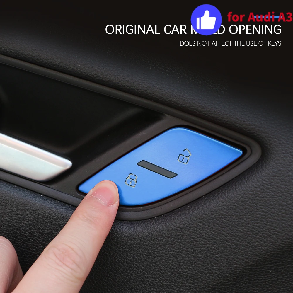 Audi A3 8V 2013-2019 Tapas del botón de bloqueo con lentejuelas - imagen 4