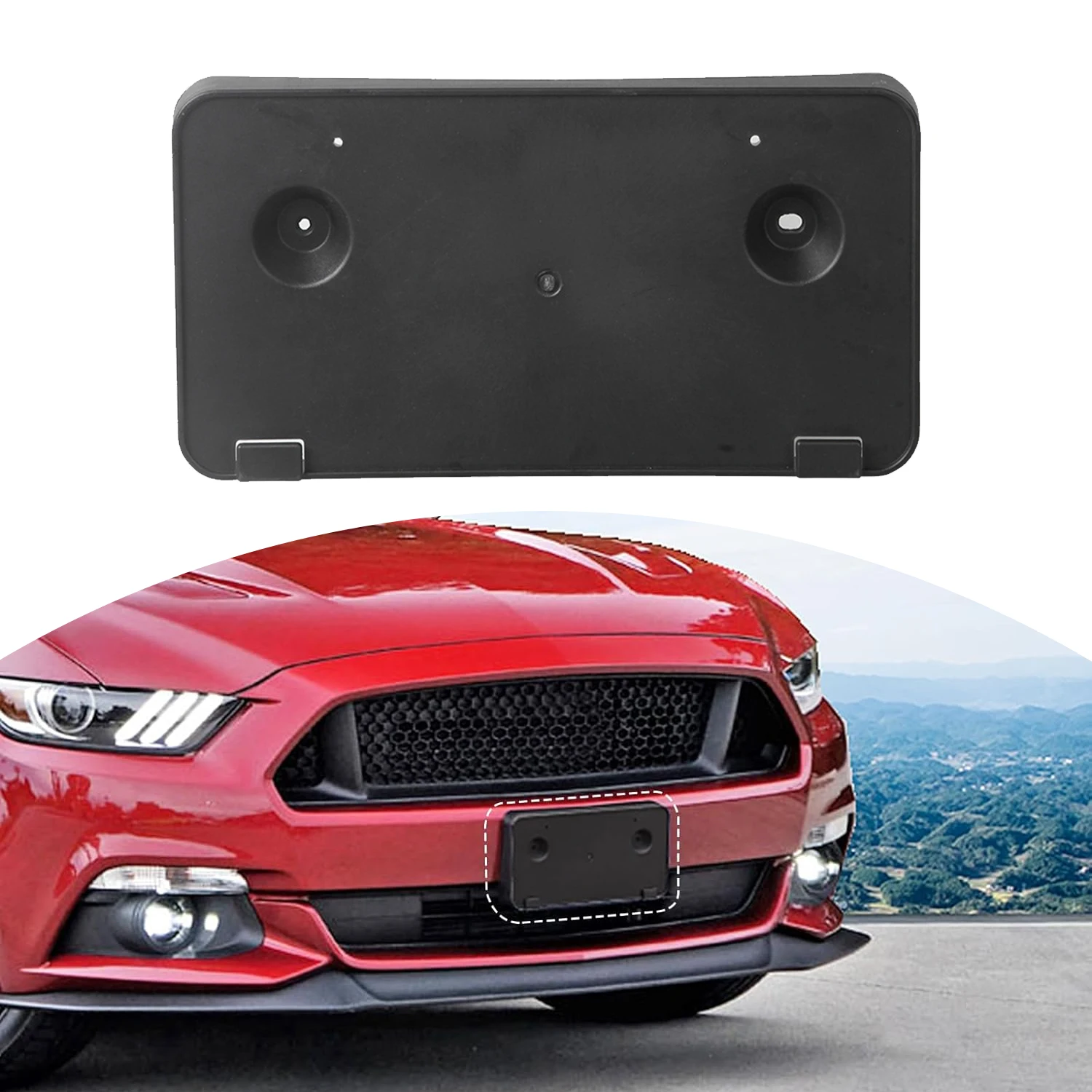 Soporte de matrícula delantera para Ford Mustang 2015-2017