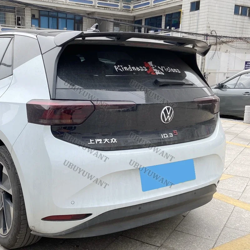 Alerón de techo trasero VW ID3-6 2019-2024 sin pintar negro brillante - imagen 3