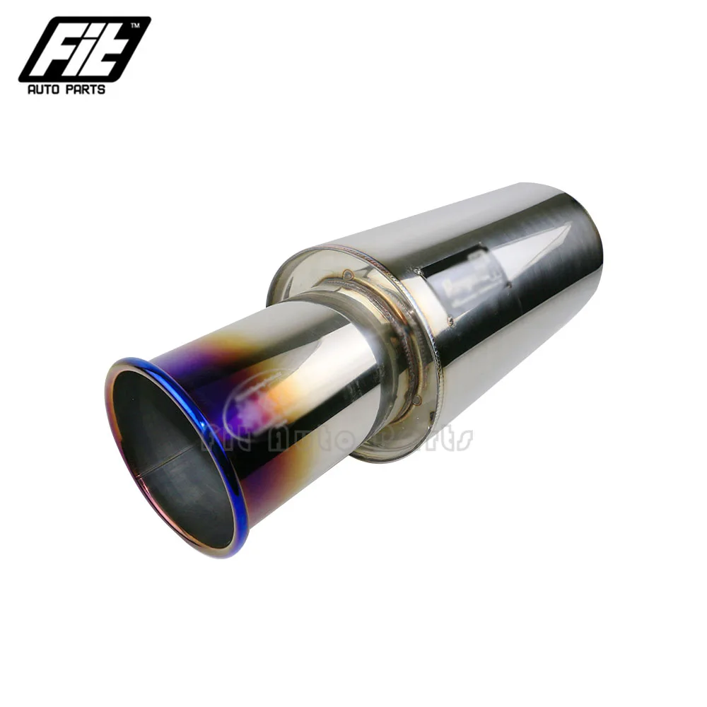Silenciador Escape Universal Acero Inoxidable 2,5" Entrada 4" Salida