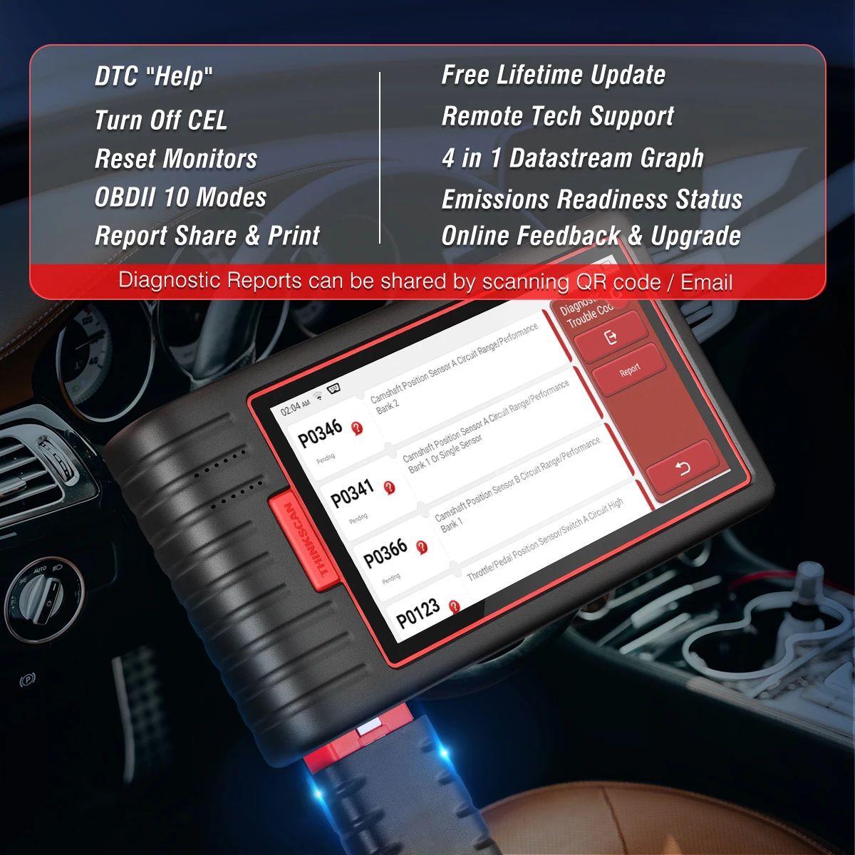 THINKCAR Thinkscan Max 2 escáner OBD2 CANFD y codificación ECU para GM - imagen 2