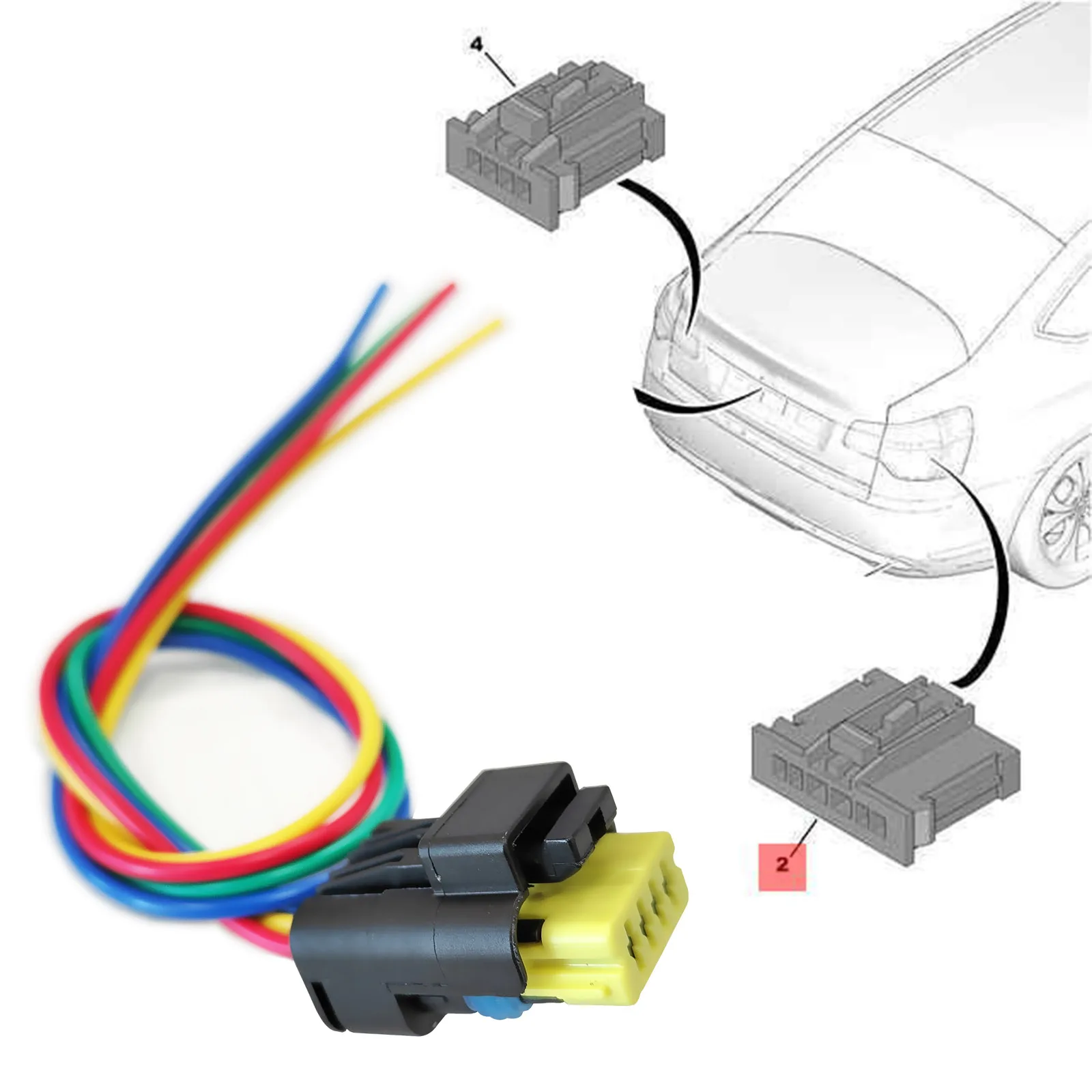 Conector arnés luz trasera Nissan Qashqai Dualis J10 2007-2013 - imagen 5
