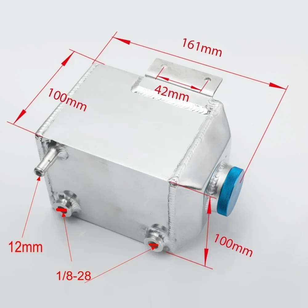 EPMAN tanque de captura de aceite de motor de coche cuadrado de aluminio puede embalar el Kit de respiración tanque de sobretensión de combustible 1L EPYXFST015 - imagen 2