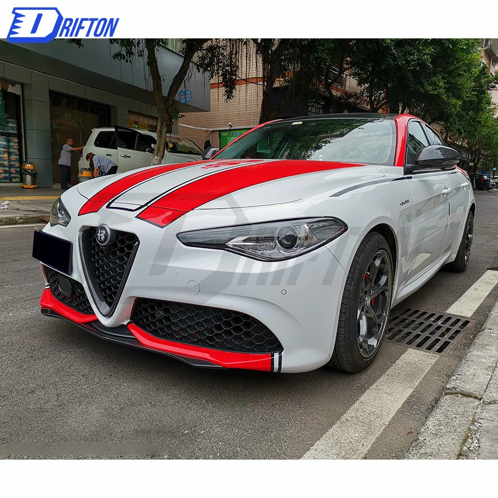 Splitter Quadrifo fibra carbono Alfa Romeo Giulia Sport Milano - imagen 3