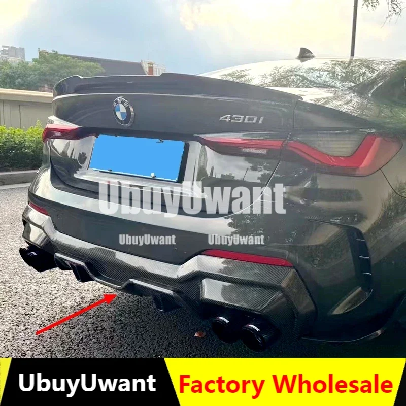 Para G22 G23 parachoques de fibra de carbono Real difusor de coche divisor de parachoques cubierta delantal embellecedor para BMW M440i m-tech 2020 +