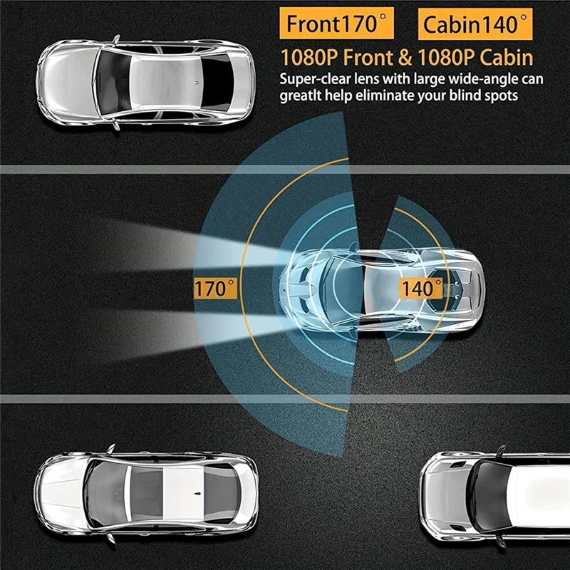 Dashcam dual coche visión nocturna IR detección movimiento - imagen 5
