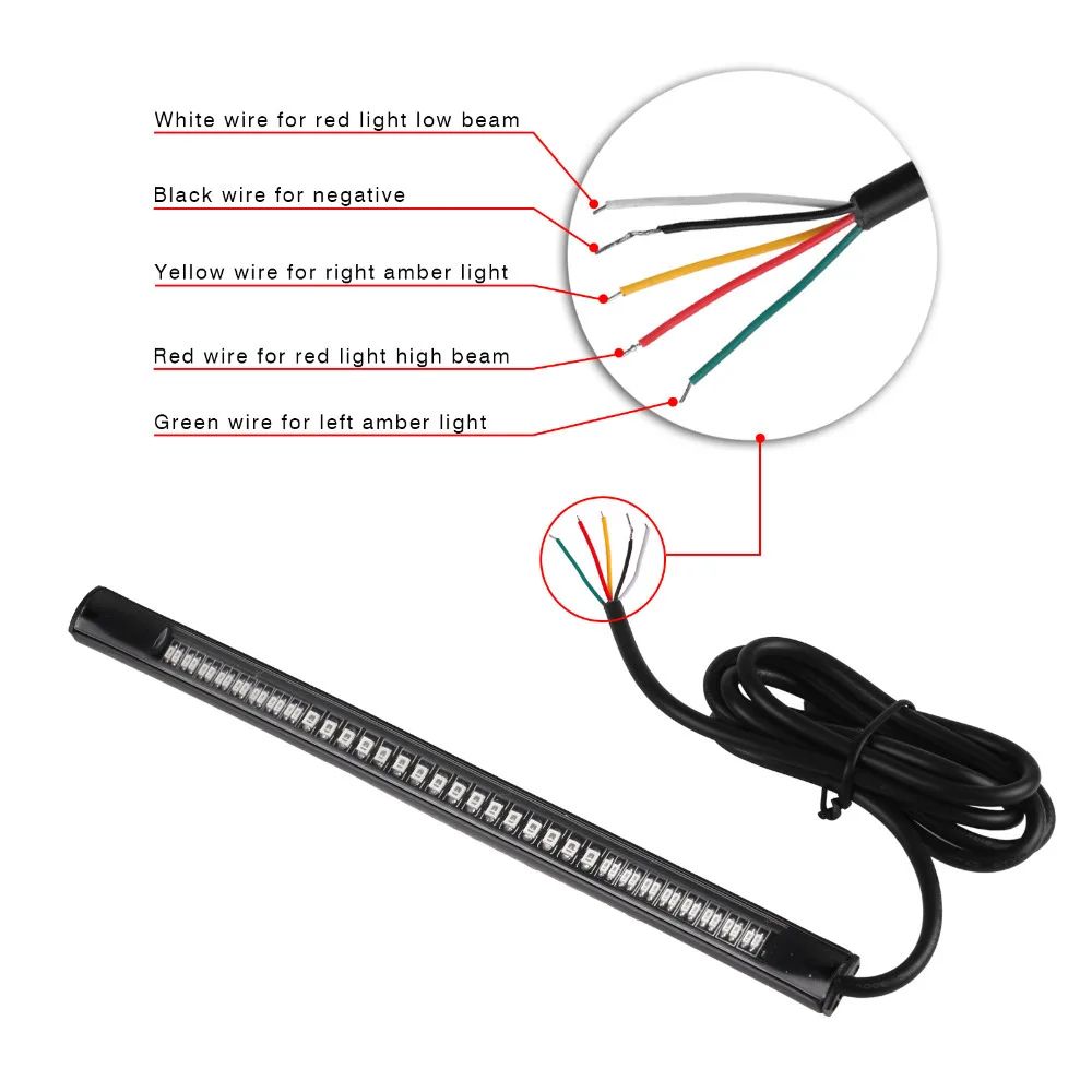 Tira LED SMD moto multipropósito – intermitentes, luz freno y matrícula - imagen 2