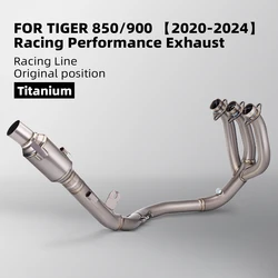 Enlace del sistema de escape de aleación de titanio, Silenciador Original para Triumph Tiger 900, 850