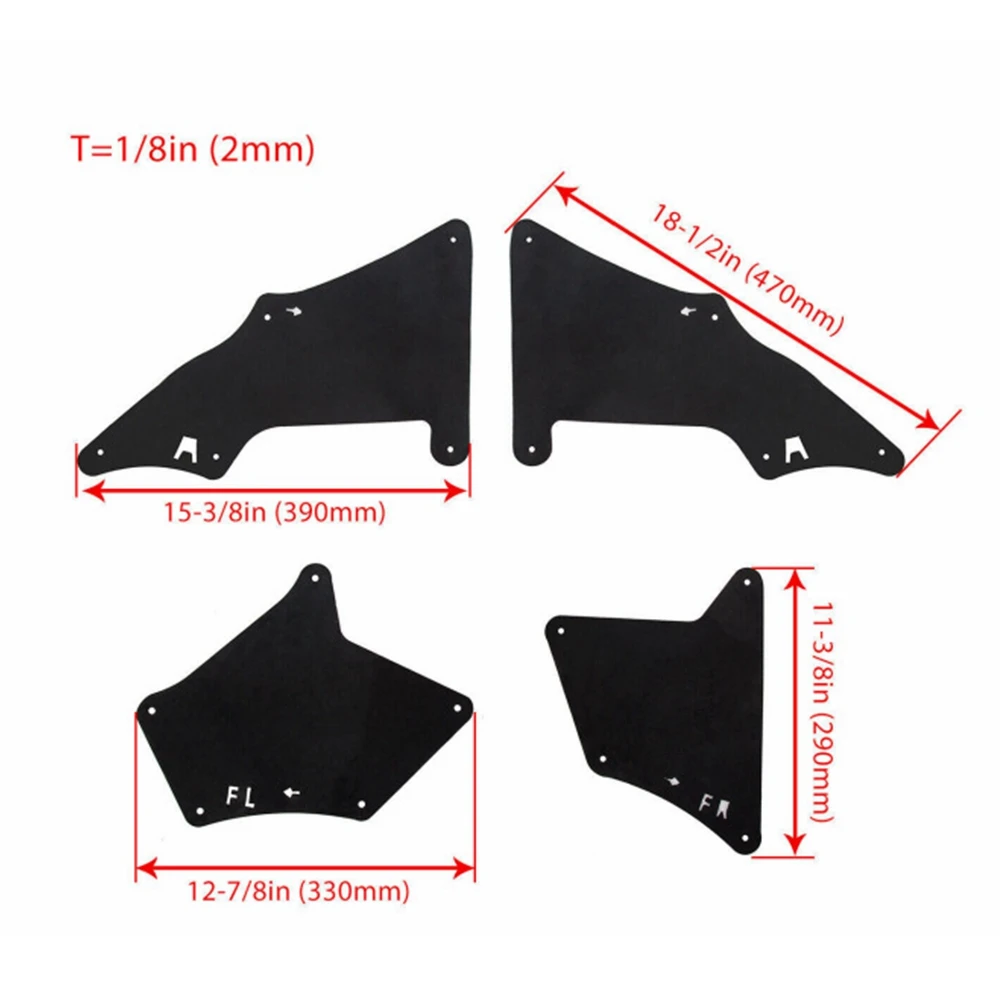 Toyota 53735-35150 protectores antisalpicaduras con clips para 4Runner - imagen 2