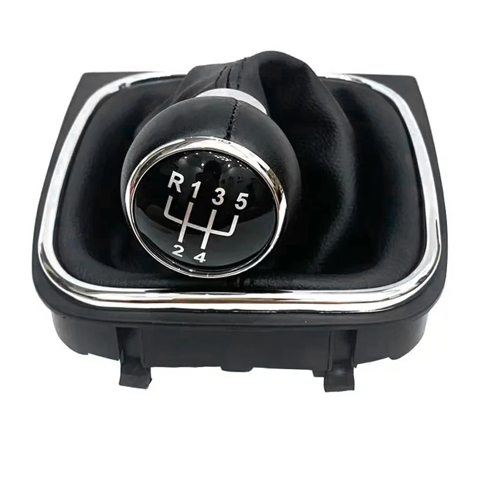 Pomo palanca cambio cuero VW Golf MK5 MK6 Jetta - imagen 4