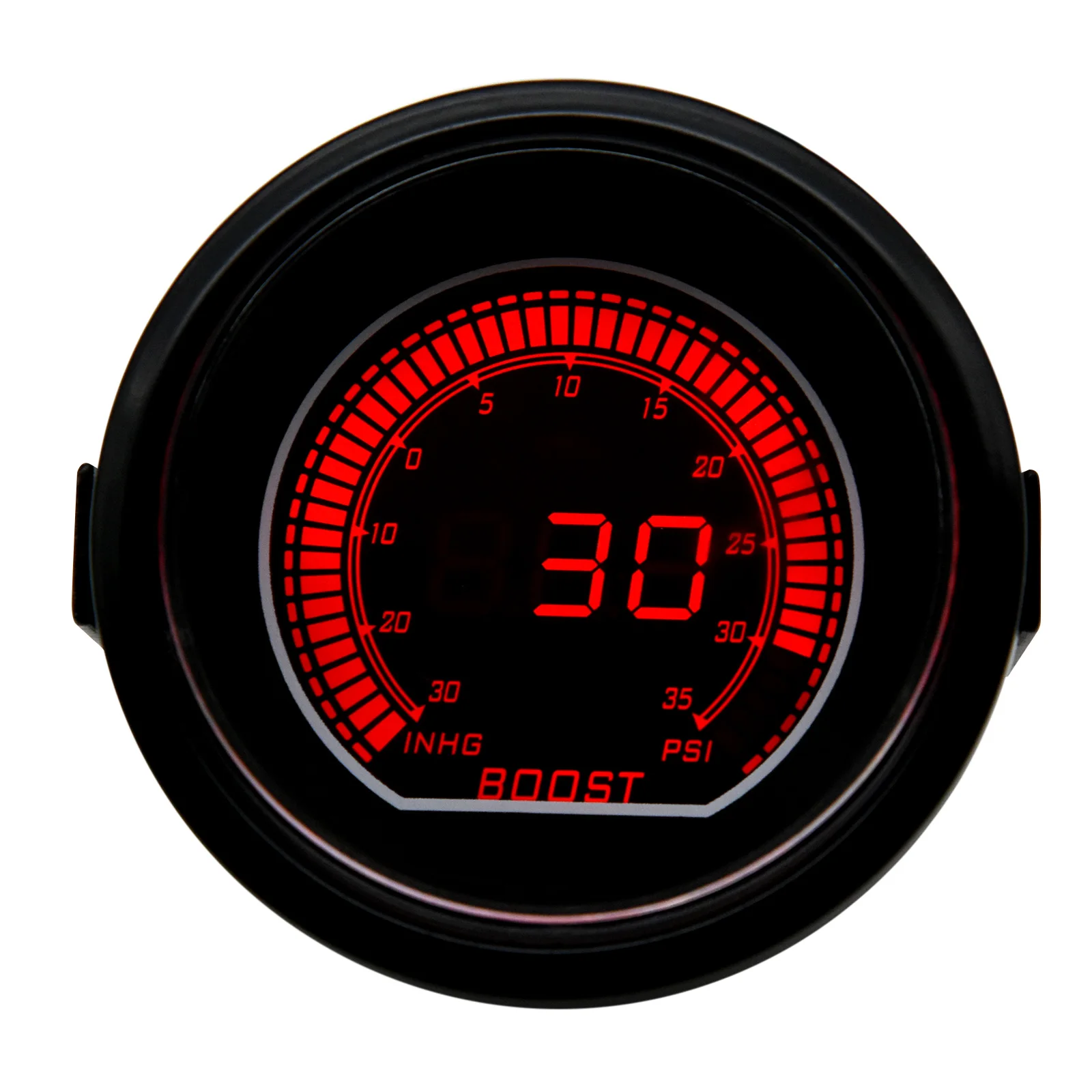 Pantalla encendida con iluminación LED roja