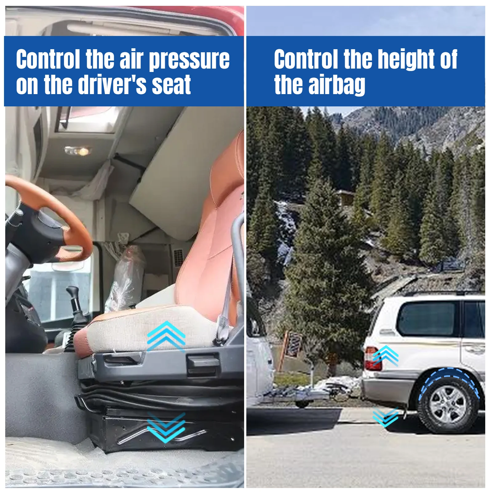 Controlador de Suspensión Neumática 1 Vía con Manómetro 2 En 1 - imagen 4