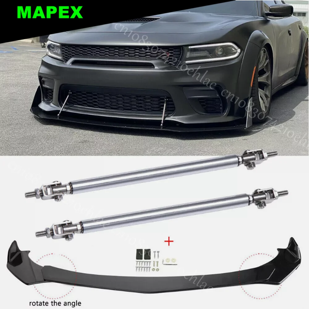 Alerón divisor de labio delantero con varilla de puntal para MINI COOPER