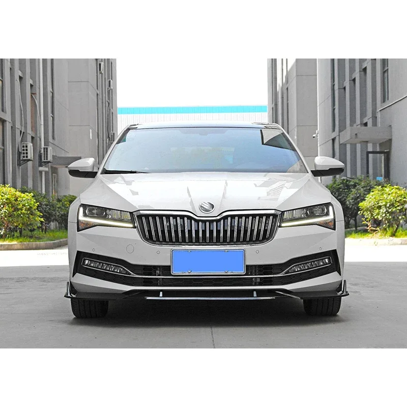 Alerón de parachoques delantero para SKODA SUPERB, faldones delanteros divisores de 2019 a 2022, Kit de carrocería de coche, accesorios que transforman el estilo - imagen 5