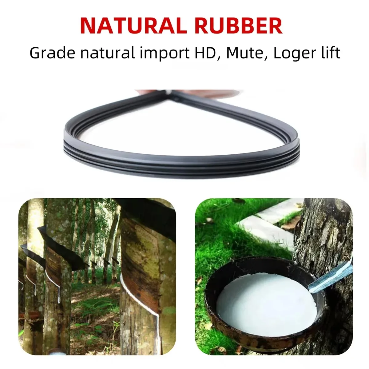 Tira de goma limpiaparabrisas natural para recambio - imagen 3