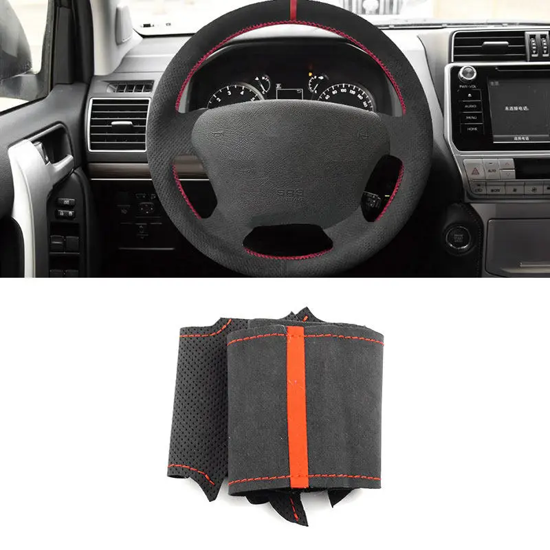 Funda volante gamuza piel tira roja Mercedes Clase M W163