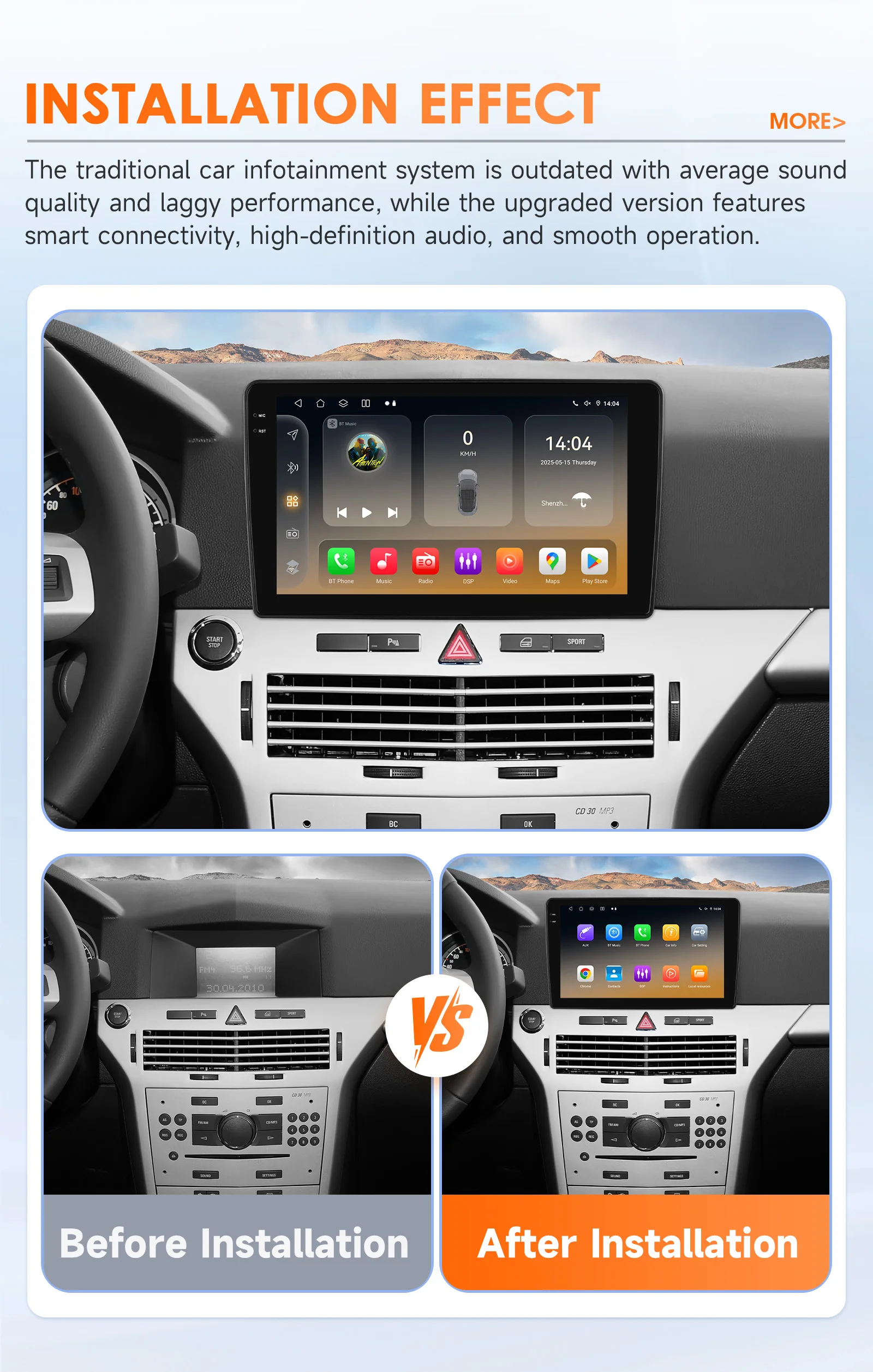 Hizpo Radio Android 14 para Opel Astra H 2006-2014 con CarPlay - imagen 5