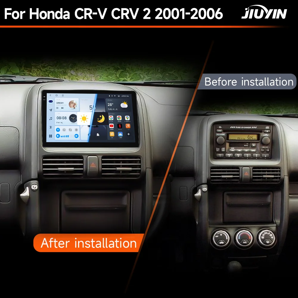 Autoradio CarPlay inalámbrico JIUYIN para Honda CR-V II 2001-2006 - imagen 4