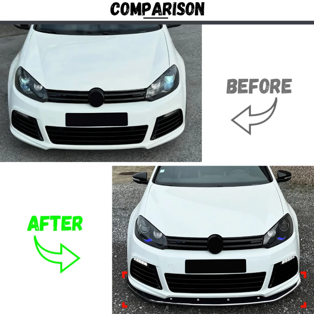 Labio delantero para Volkswagen Golf 6 R R20 2008-2013 - imagen 4