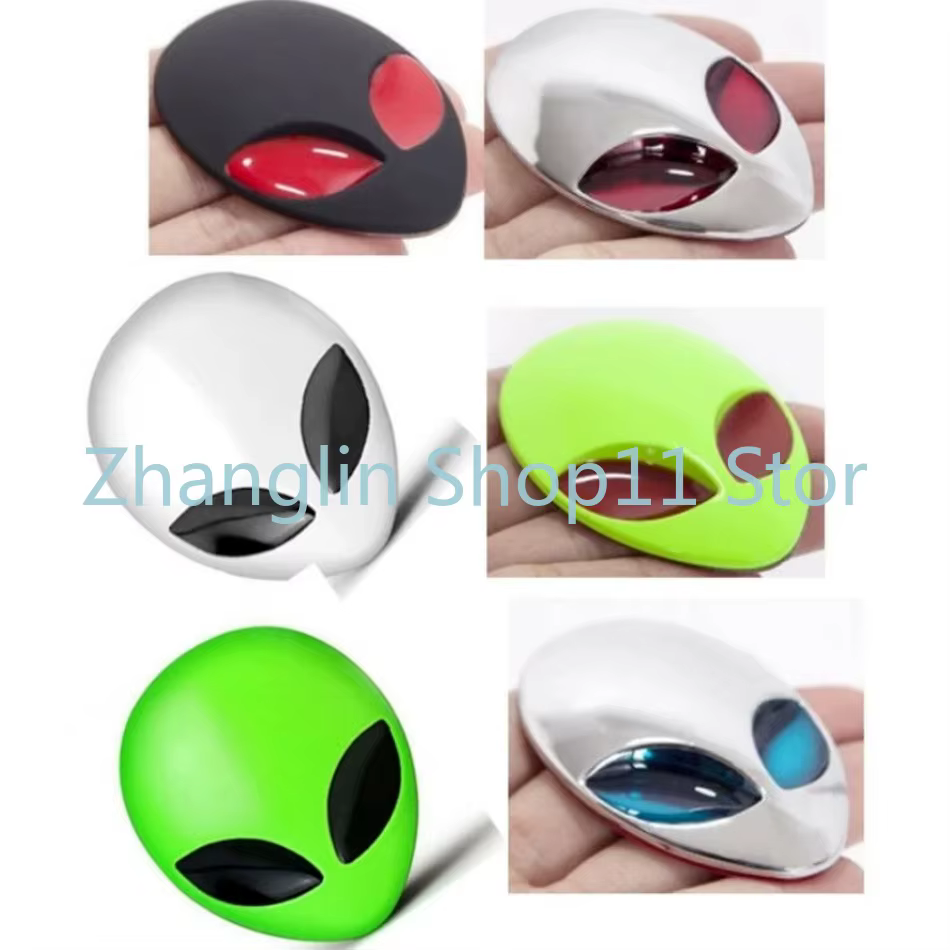 Emblema 3D Alien metálico para coche y moto – Adhesivo de carrocería