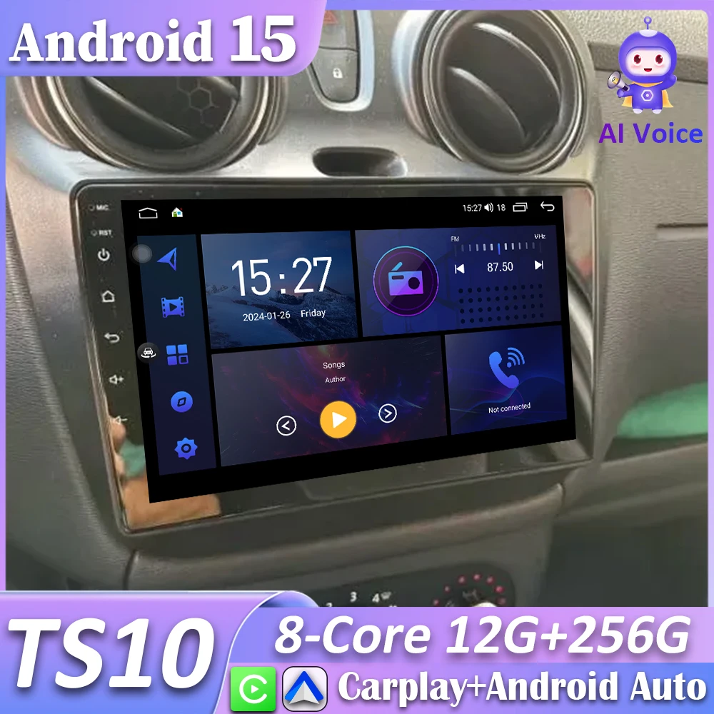 Radio 2DIN con CarPlay y Android Auto para Dacia Dokker/Lodgy