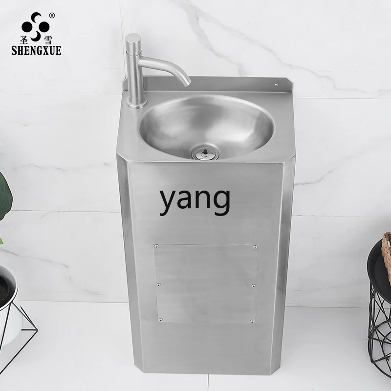 Lavabo de acero inoxidable con columna cuadrada para taller mecanico - imagen 5
