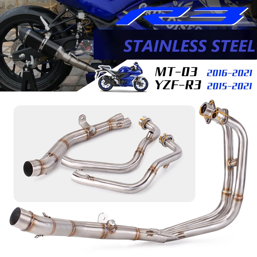 Tubo intermedio de escape para Yamaha YZF-R3/R25 y MT-03 2015-2020 - imagen 4