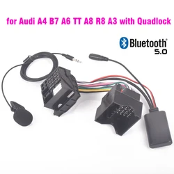 Adaptador Bluetooth 5.0 Quadlock manos libres para Audi A4 B7