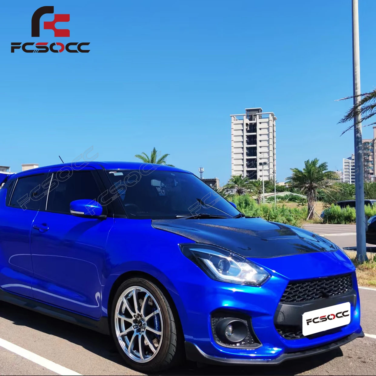 Capó de fibra de carbono y vidrio para coche – cubierta motor - imagen 3