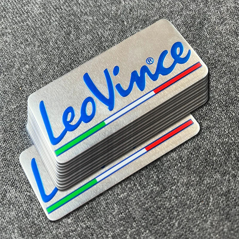 Vinilos tubo escape LEO VINCE aluminio mate – decoración tuning