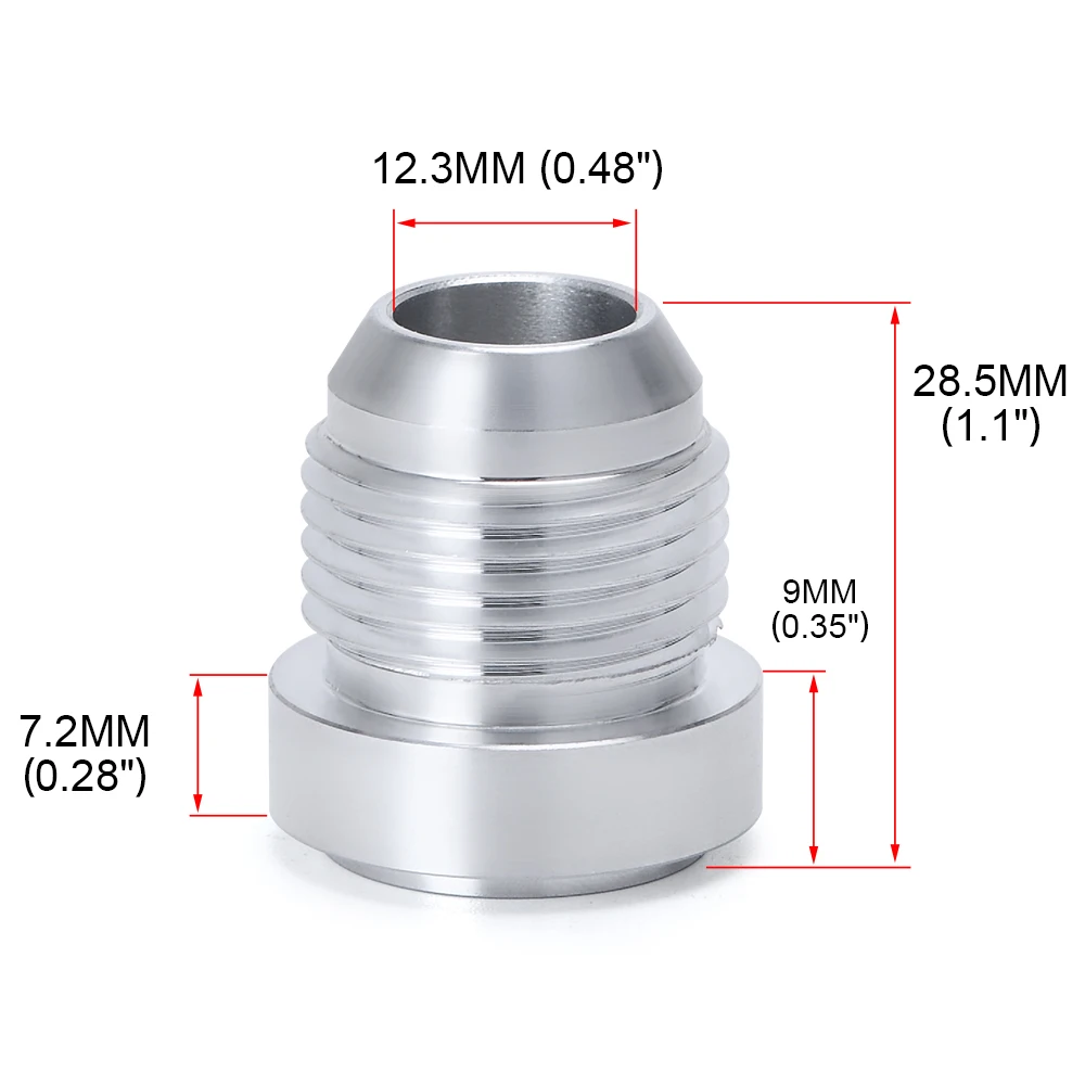 Adaptador macho soldar AN10 aluminio racor para nitroso - imagen 4