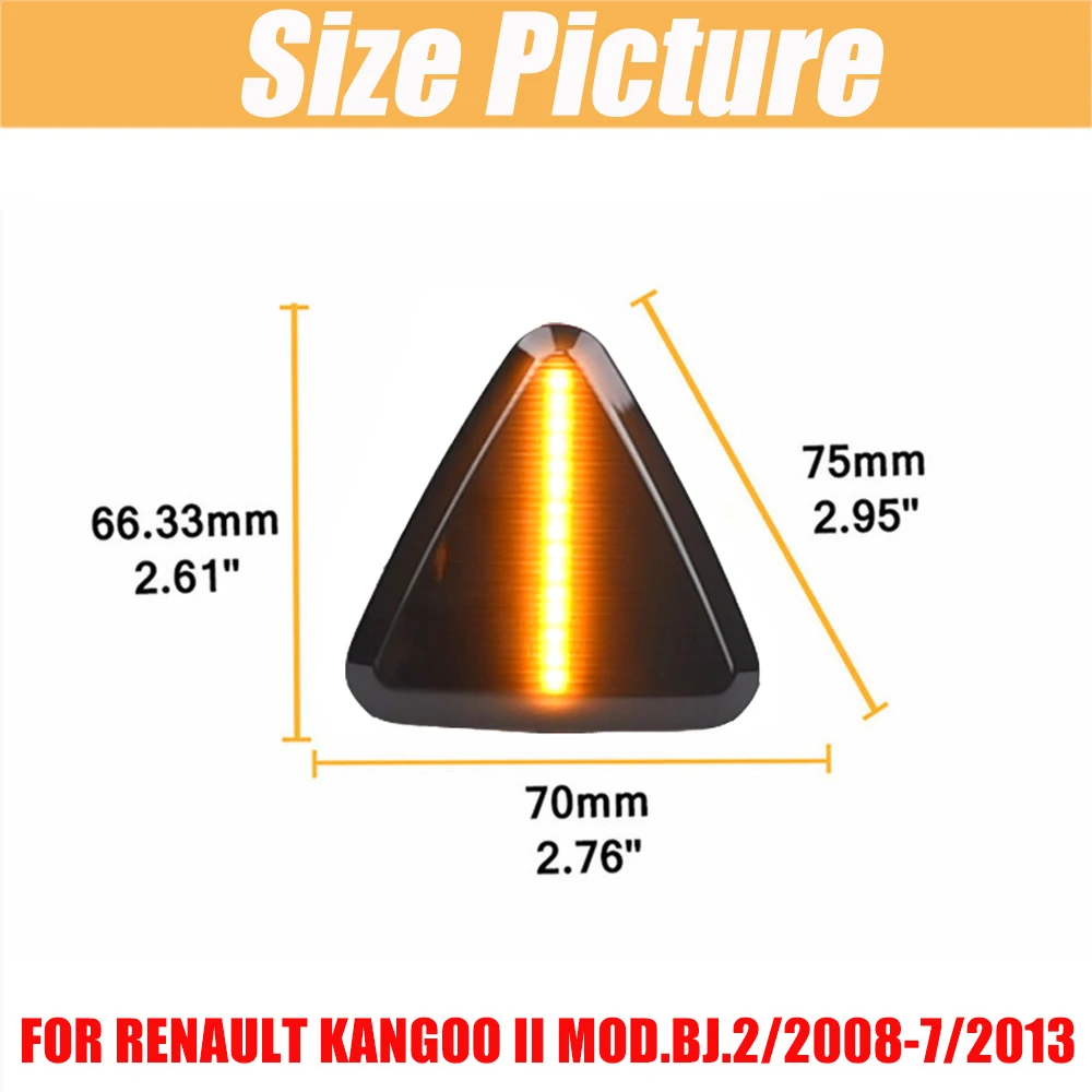 Intermitente lateral LED dinámico ahumado Kangoo II 2008-2013 - imagen 3