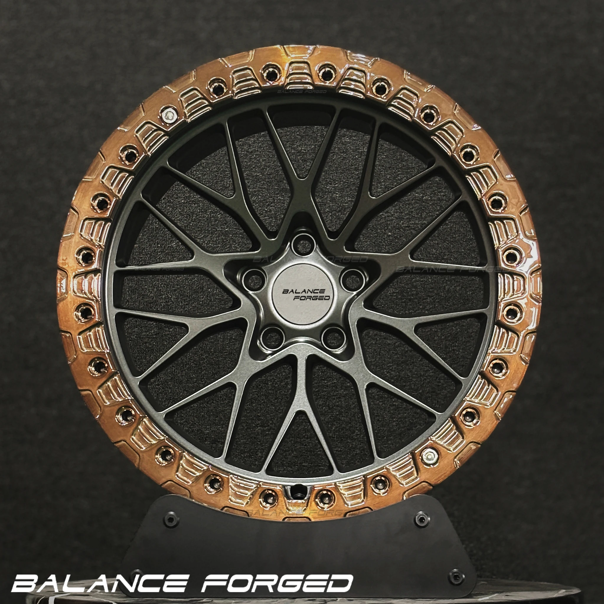 Equilibrio rueda forjada de 1 pieza 15 16 18 20 22 24 pulgadas llanta Jante Beadlock 5x114,3 5x130 6x139,7 para rueda de arrastre C8 C10 benz bmw - imagen 2