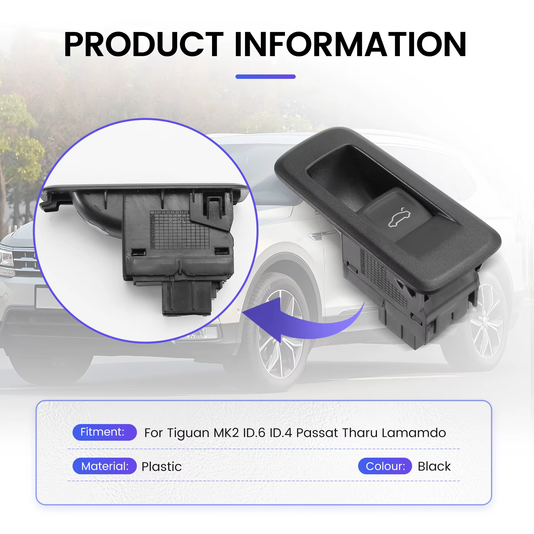 5GD 959 831 Botón de portón trasero eléctrico VW Tiguan MK2 - imagen 4