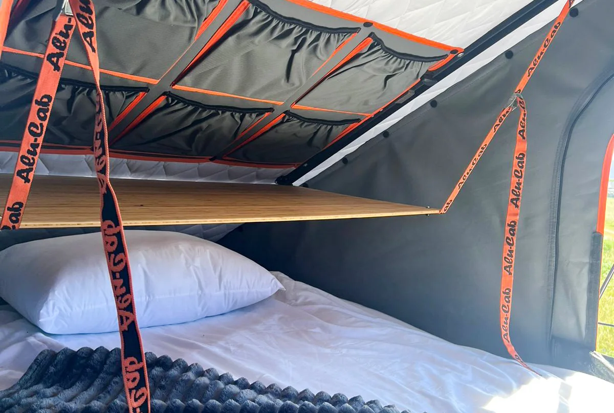 Tienda de techo carcasa dura de aluminio estilo triángulo para coche - imagen 5