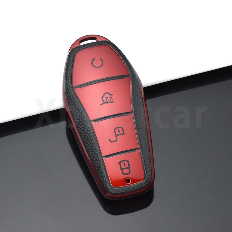 Funda llave BYD TPU de cuero para Tang EV600, Han, Yuan PLUS - imagen 4