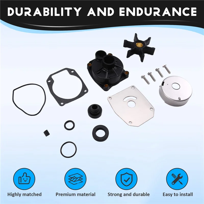 Kit reparación bomba agua Evinrude Johnson 28-50 HP fueraborda - imagen 3