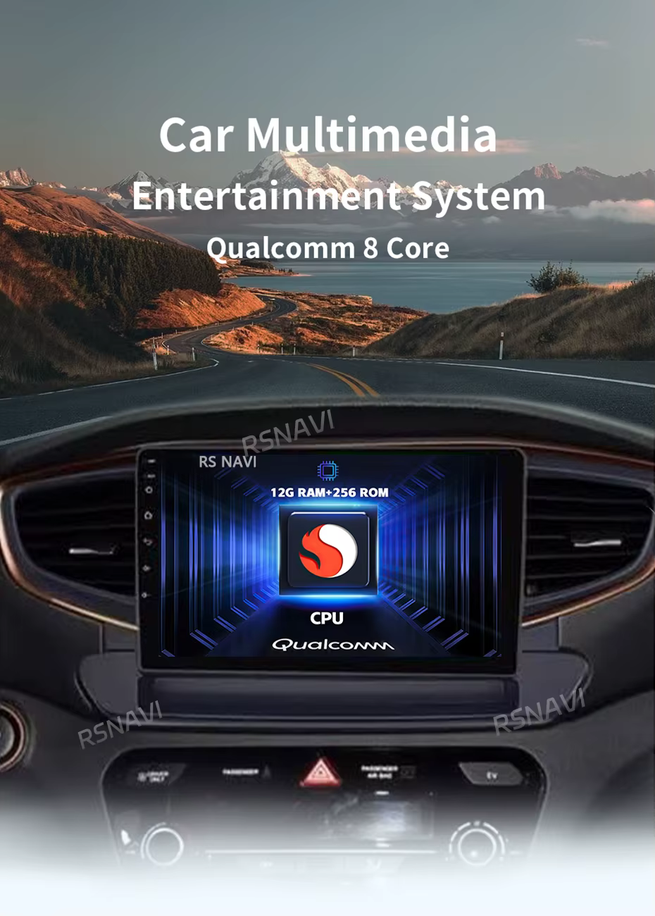 Autoradio Android 15 para Hyundai Ioniq con pantalla multimedia