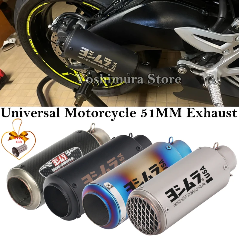 Yoshimura-tubo de Escape Universal para motocicleta, silenciador DB Killer Remova para CBR1000RR MT09 R1 DUKE, 51MM