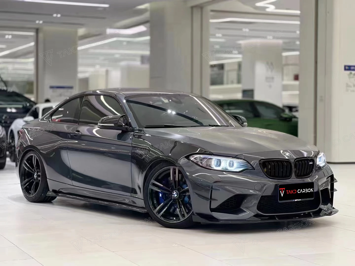Falda lateral de fibra de carbono para BMW M2 F87 kit carrocería - imagen 3