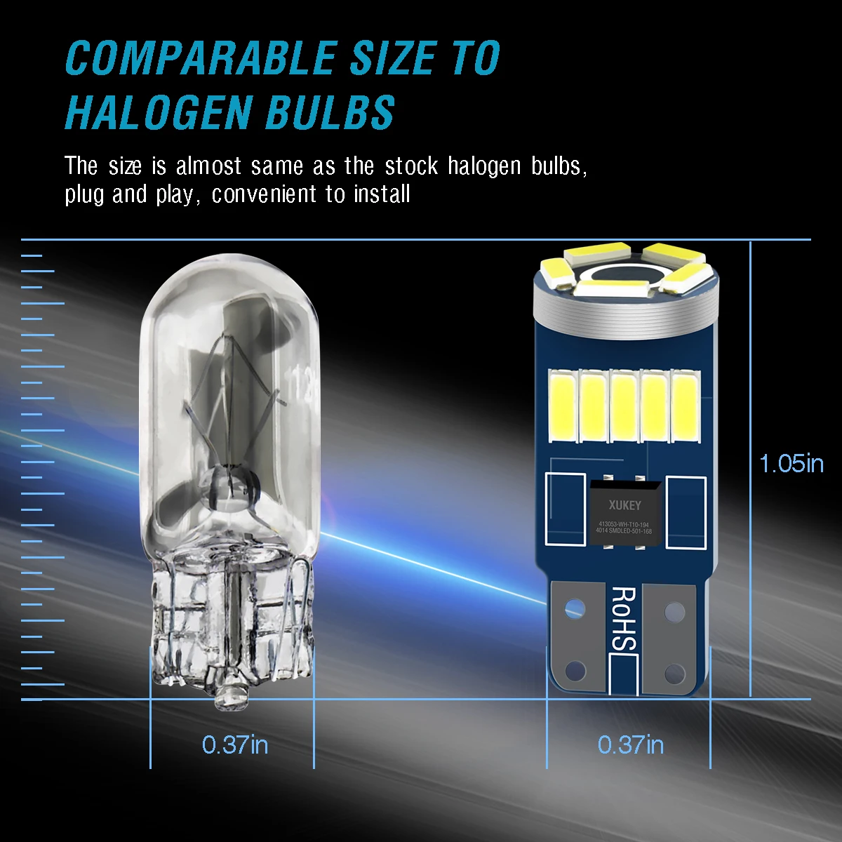 Bombilla LED T10 interior Canbus para Peugeot 307 308 407 - imagen 4
