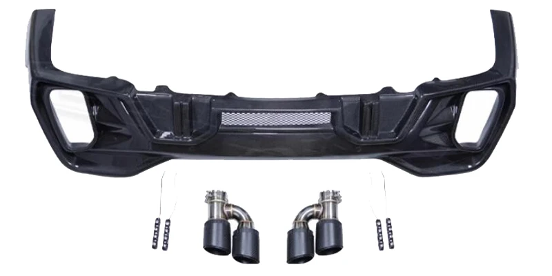 2019 X6 G06 M Sport LD estilo fibra de carbono labio difusor de parachoques trasero para BMW X6 G06 - imagen 4