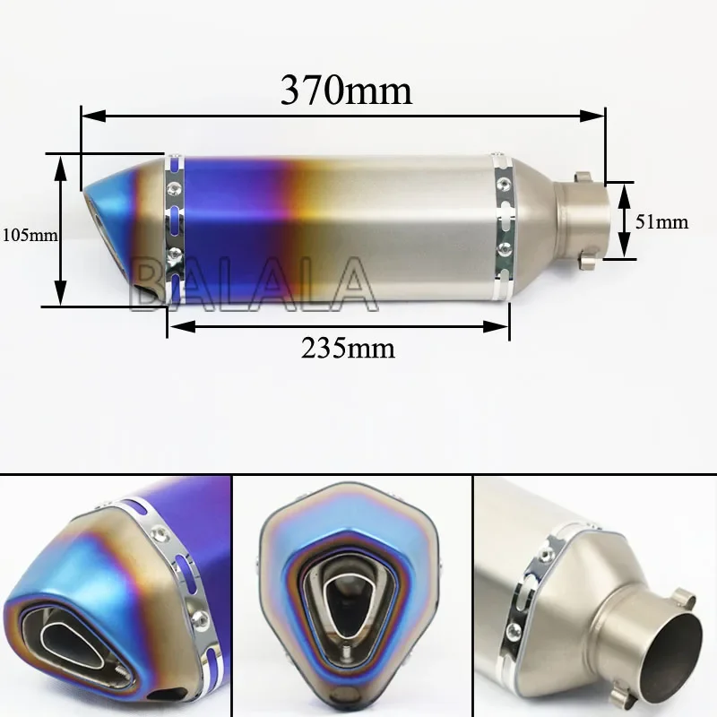 Silenciador de escape para Honda X11 y Kawasaki ER6N - imagen 2