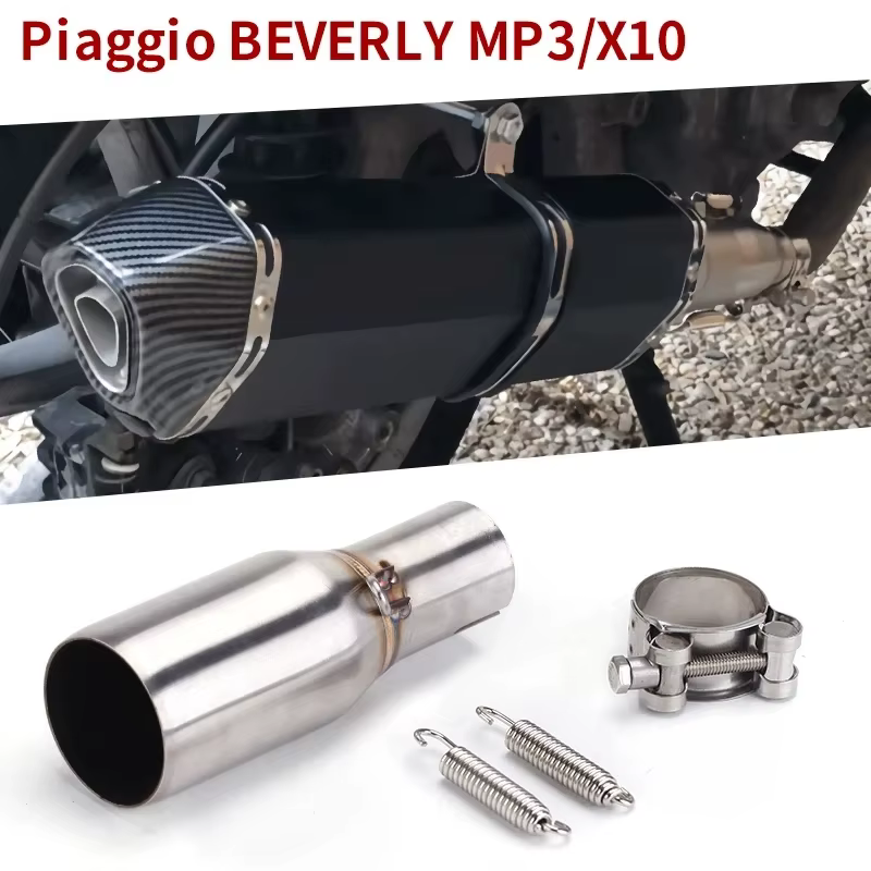 Adaptador de escape 51 mm para Piaggio Beverly, X10 y MP3 125-300
