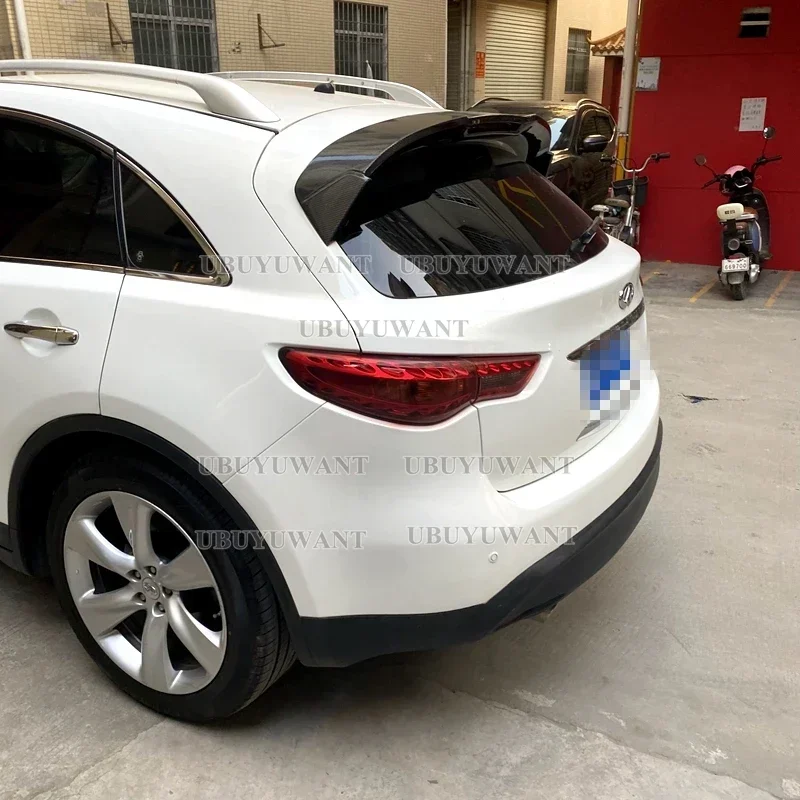 Para Infiniti FX35 FX38 2009-2013 FX 35 37 50 alerón de fibra de carbono acabado brillante ala trasera labio divisor Drift Trim Bodykits - imagen 2
