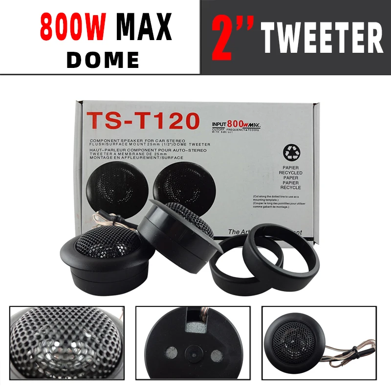 Tweeters de agudos para coche – par 100W sistema audio