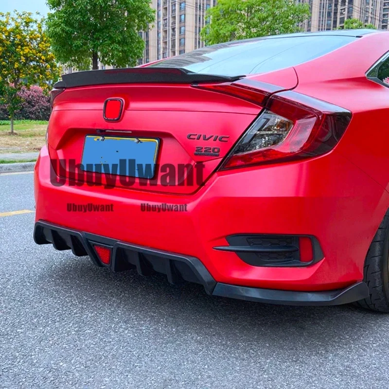 Alerón de maletero con luz ABS negro brillante para Honda Civic 2016-2022 - imagen 3